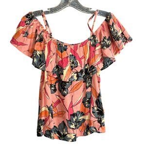 Billabong Off Shoulder Floral Blouse M